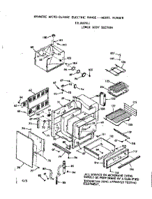Lower Body Section parts for Kenmore Range 103.9887914 (1039887914, 103 9887914) from AppliancePartsPros.com