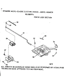 Power Lock Section parts for Kenmore Range 103.9887914 (1039887914, 103 9887914) from AppliancePartsPros.com