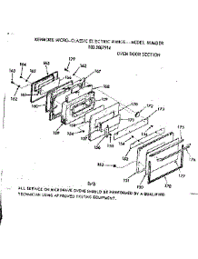 Oven Door Section parts for Kenmore Range 103.9887914 (1039887914, 103 9887914) from AppliancePartsPros.com