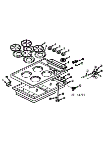 Maintop Section parts for Kenmore Range 103.3155600 (1033155600, 103 3155600) from AppliancePartsPros.com