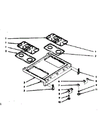 Main Top Section parts for Kenmore Range 103.7446862 (1037446862, 103 7446862) from AppliancePartsPros.com