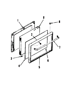 Oven Door Section parts for Kenmore Range 911.4528610 (9114528610, 911 4528610) from AppliancePartsPros.com