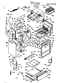 Body Section parts for Kenmore Range 103.7357141 (1037357141, 103 7357141) from AppliancePartsPros.com