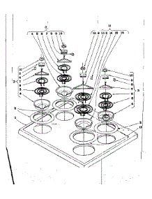 Cook Top Section parts for Kenmore Range 101.916591 (101916591, 101 916591) from AppliancePartsPros.com