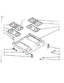 Main Top Section parts for Kenmore Range 103.7707001 (1037707001, 103 7707001) from AppliancePartsPros.com