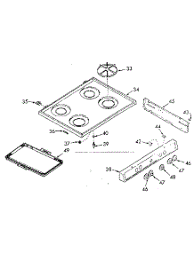 Main Top Section parts for Kenmore Range 911.7237311 (9117237311, 911 7237311) from AppliancePartsPros.com