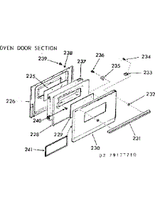 Oven Door Section parts for Kenmore Range 911.9177710 (9119177710, 911 9177710) from AppliancePartsPros.com