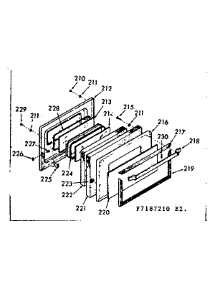 Oven Door Section parts for Kenmore Range 103.7187220 (1037187220, 103 7187220) from AppliancePartsPros.com