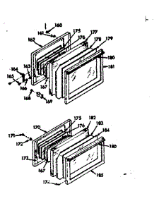 Full Glass Oven Doors parts for Kenmore Range 103.3247300 (1033247300, 103 3247300) from AppliancePartsPros.com
