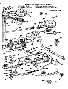 Burner Section parts for Kenmore Range 103.7945400 (1037945400, 103 7945400) from AppliancePartsPros.com