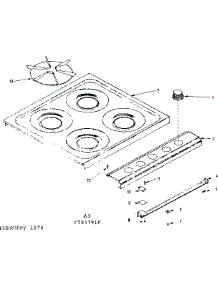 Main Top Section parts for Kenmore Range 119.7037910 (1197037910, 119 7037910) from AppliancePartsPros.com