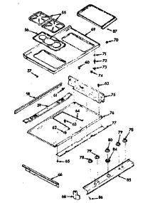 Main Top Section parts for Kenmore Range 103.7427221 (1037427221, 103 7427221) from AppliancePartsPros.com