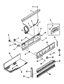 Control Panel Section parts for Kenmore Range 278.3218510 (2783218510, 278 3218510) from AppliancePartsPros.com