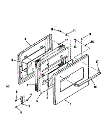 Oven Door Section parts for Kenmore Range 278.3218510 (2783218510, 278 3218510) from AppliancePartsPros.com