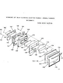 Oven Door Section parts for Kenmore Range 911.9388111 (9119388111, 911 9388111) from AppliancePartsPros.com