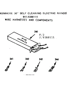 Wire Harnesses And Components parts for Kenmore Range 911.9388111 (9119388111, 911 9388111) from AppliancePartsPros.com