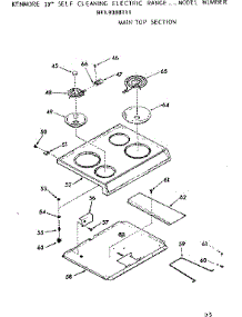 Main Top Section parts for Kenmore Range 911.9388111 (9119388111, 911 9388111) from AppliancePartsPros.com