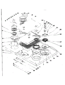Cooktop parts for Kenmore Range 101.978580 (101978580, 101 978580) from AppliancePartsPros.com