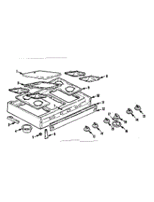 Main Top Section parts for Kenmore Range 103.7785000 (1037785000, 103 7785000) from AppliancePartsPros.com