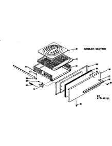 Broiler Section parts for Kenmore Range 119.7408211 (1197408211, 119 7408211) from AppliancePartsPros.com