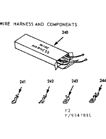 Wire Harness And Components parts for Kenmore Range 103.9347810 (1039347810, 103 9347810) from AppliancePartsPros.com