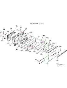 Oven Door Section parts for Kenmore Range 103.9347810 (1039347810, 103 9347810) from AppliancePartsPros.com