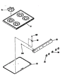 Main Top Section parts for Kenmore Range 911.6108912 (9116108912, 911 6108912) from AppliancePartsPros.com