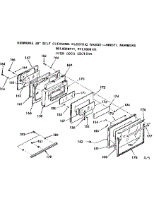 Oven Door Section parts for Kenmore Range 911.9368111 (9119368111, 911 9368111) from AppliancePartsPros.com
