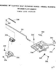 Power Lock Section parts for Kenmore Range 911.9368111 (9119368111, 911 9368111) from AppliancePartsPros.com