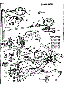 Burner Section parts for Kenmore Range 103.7966334 (1037966334, 103 7966334) from AppliancePartsPros.com