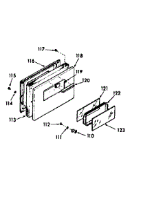 Lower Oven Door Section parts for Kenmore Range 103.7827360 (1037827360, 103 7827360) from AppliancePartsPros.com
