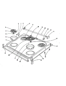 Cook Top Section parts for Kenmore Range 101.9036500 (1019036500, 101 9036500) from AppliancePartsPros.com