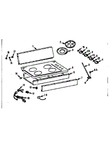 Main Top Section parts for Kenmore Range 103.7725004 (1037725004, 103 7725004) from AppliancePartsPros.com