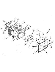Oven Door Section parts for Kenmore Range 911.4688813 (9114688813, 911 4688813) from AppliancePartsPros.com