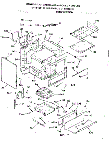 Body Section parts for Kenmore Range 911.6168111 (9116168111, 911 6168111) from AppliancePartsPros.com