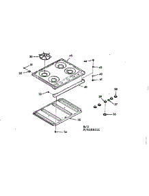 Maintop Section parts for Kenmore Range 911.6168111 (9116168111, 911 6168111) from AppliancePartsPros.com