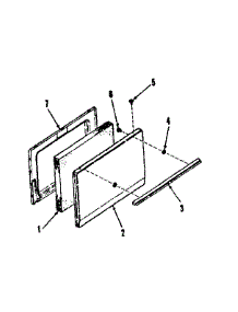 Oven Door parts for Kenmore Range 911.6238511 (9116238511, 911 6238511) from AppliancePartsPros.com