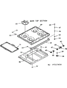 Main Top Section parts for Kenmore Range 911.7217610 (9117217610, 911 7217610) from AppliancePartsPros.com