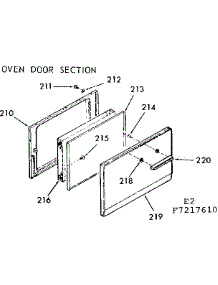 Oven Door Section parts for Kenmore Range 911.7217610 (9117217610, 911 7217610) from AppliancePartsPros.com