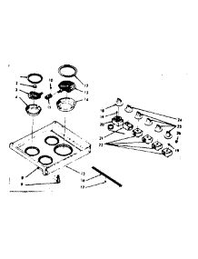 Main Top Section parts for Kenmore Range 103.9326840 (1039326840, 103 9326840) from AppliancePartsPros.com
