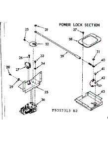 Power Lock Section parts for Kenmore Range 103.9357343 (1039357343, 103 9357343) from AppliancePartsPros.com