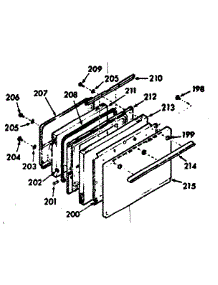 Oven Door Section parts for Kenmore Range 103.7477220 (1037477220, 103 7477220) from AppliancePartsPros.com