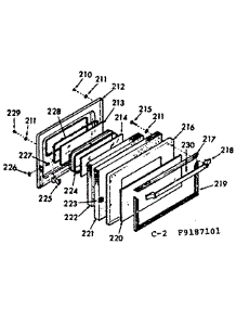 Oven Door Section parts for Kenmore Range 103.9187141 (1039187141, 103 9187141) from AppliancePartsPros.com