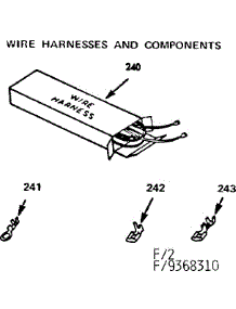 Wire Harnesses And Components parts for Kenmore Range 911.9368310 (9119368310, 911 9368310) from AppliancePartsPros.com