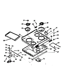 Main Top Section parts for Kenmore Range 103.9357263 (1039357263, 103 9357263) from AppliancePartsPros.com