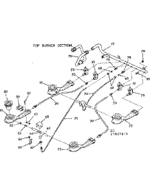 Top Burner Section parts for Kenmore Range 103.7867810 (1037867810, 103 7867810) from AppliancePartsPros.com