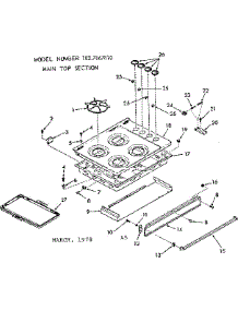 Main Top Section parts for Kenmore Range 103.7867810 (1037867810, 103 7867810) from AppliancePartsPros.com