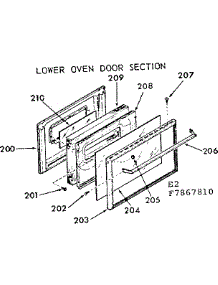 Lower Oven Door Section parts for Kenmore Range 103.7867810 (1037867810, 103 7867810) from AppliancePartsPros.com