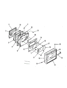 Upper Oven Door Section parts for Kenmore Range 278.4278592 (2784278592, 278 4278592) from AppliancePartsPros.com