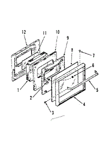 Lower Oven Door Section parts for Kenmore Range 278.4278592 (2784278592, 278 4278592) from AppliancePartsPros.com